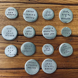 sample sale :: imperfect phrase pocket talismans