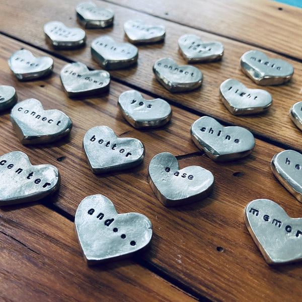 sample sale :: heart pocket talismans