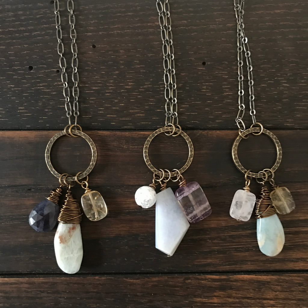 three-stone intention necklace :: created just for you