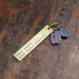 My Soul Mantra necklace with custom one word or phrase